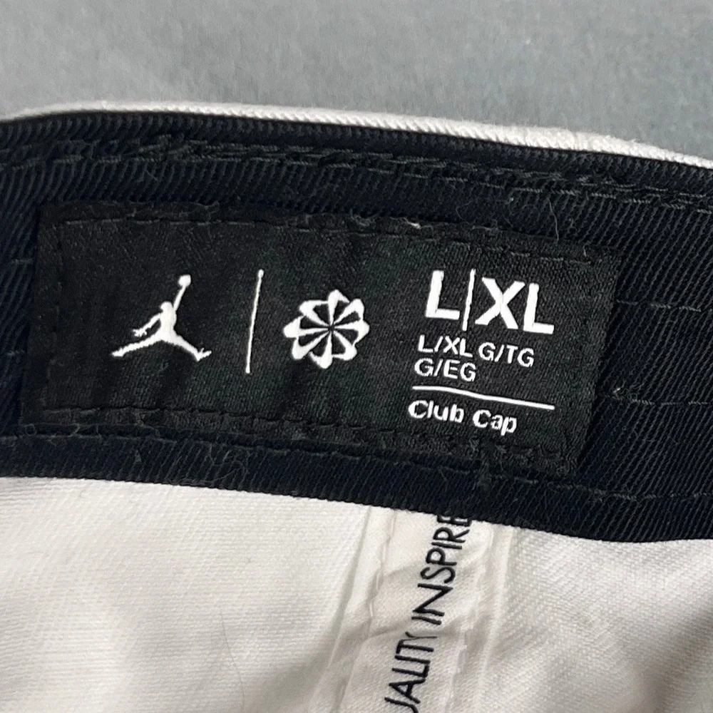 Jordan Baseball Club Cap Mens L/XL White Embroidered Jumpman Logo Adjustable